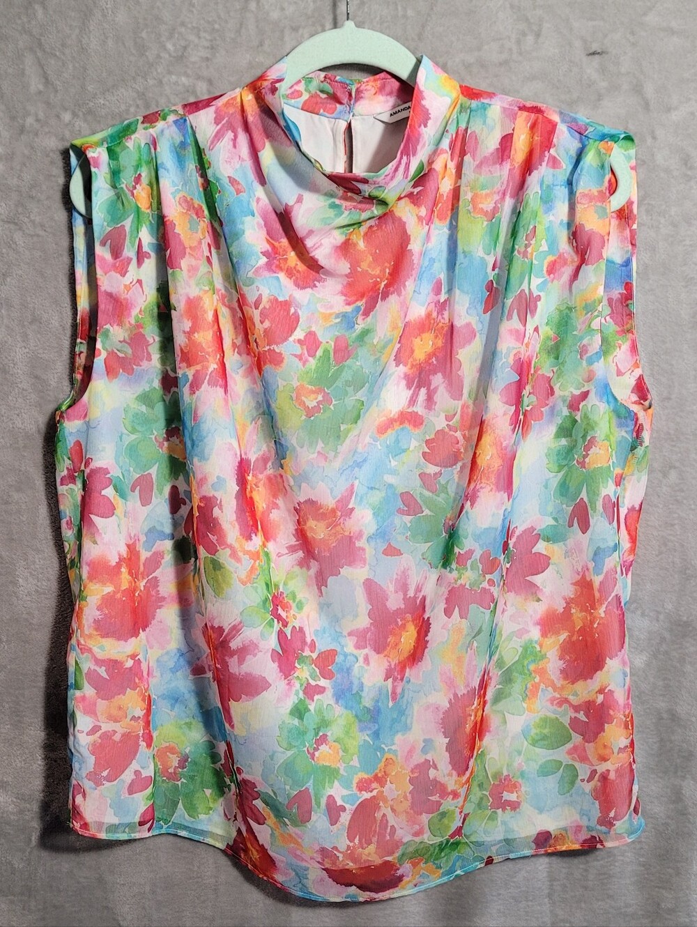 Amanda Uprichard Sleeveless Fabienne Top In Kaiwhi Floral Print Sz M